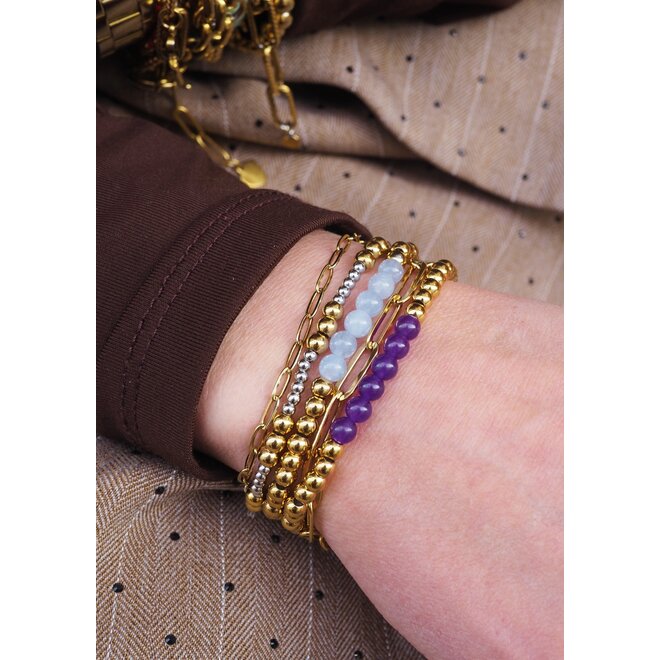 Armband beads bicolor olivia small