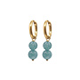 Oorringen (twisted) charlie 8mm groen goud