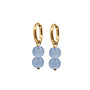 Oorringen (twisted) charlie 8mm licht blauw goud