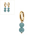 Oorring (twisted) charlie 8mm groen goud