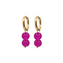 Oorringen (twisted) charlie 8mm paars goud