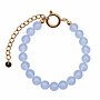 Armband charlie 8mm licht blauw goud