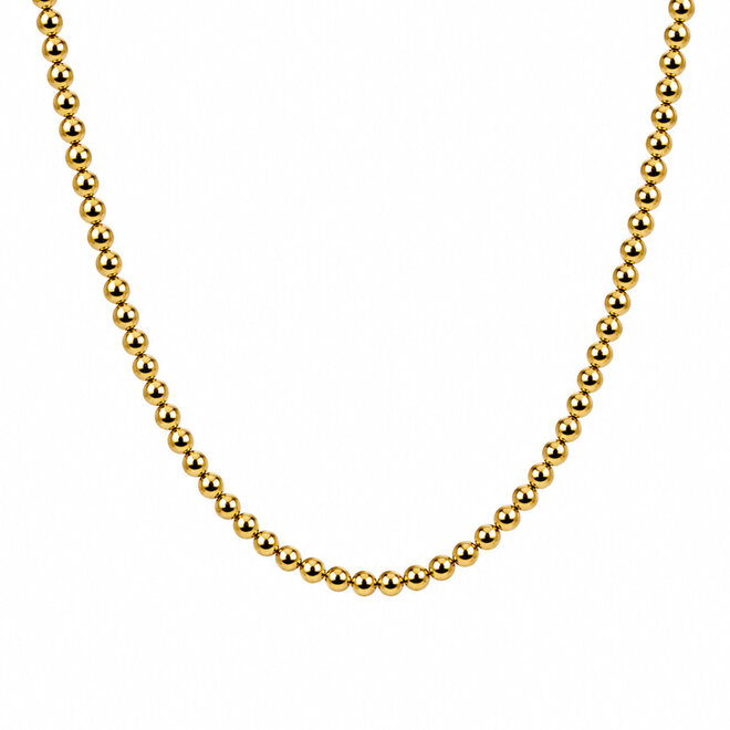 Ketting beads 4mm goud