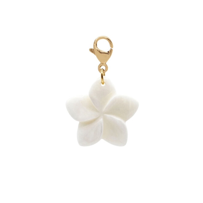 Charm flower shell goud