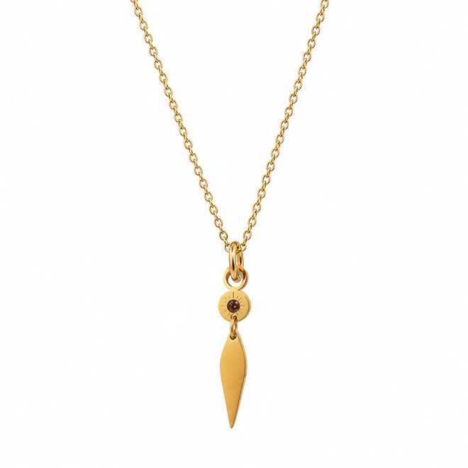Ketting coin trapezium goud
