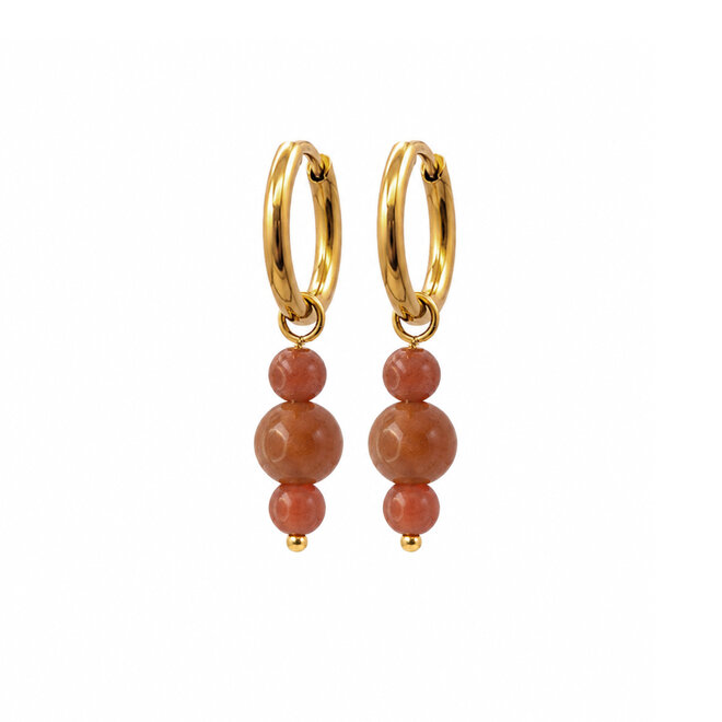 Oorringen (dots) lola bruin goud