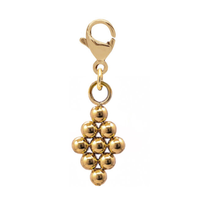 Charm ruit 3d bolletjes goud