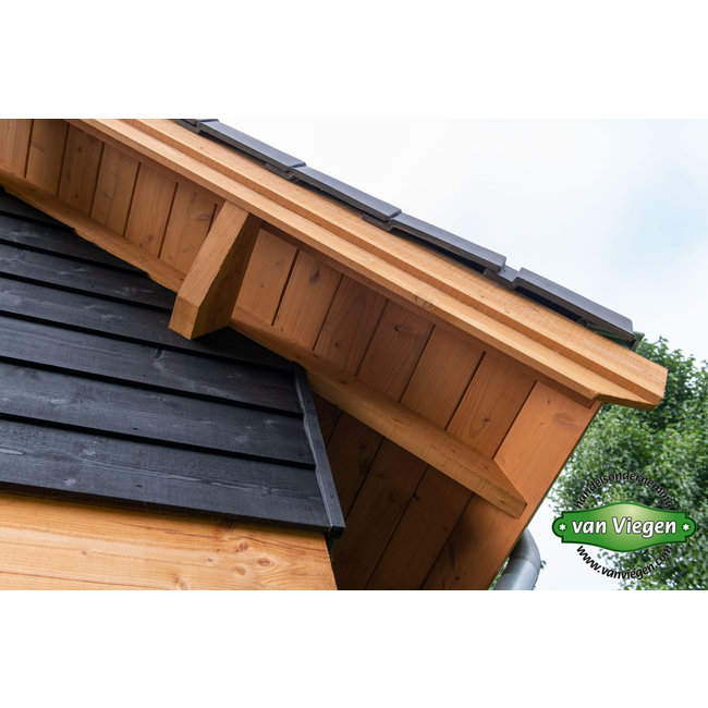 Rechter VHV gevelpan Blauw Gesmoord