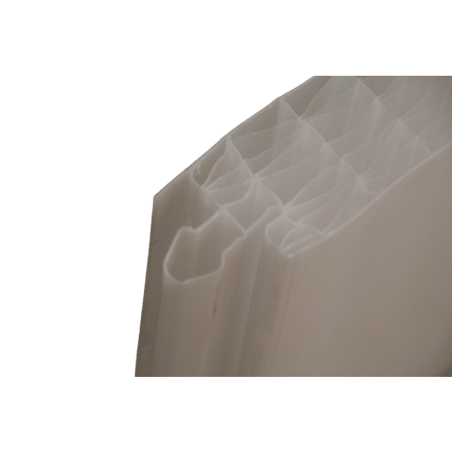 Polycarbonaat kanaalplaat Wandfix® 40mm helder 10-wandig