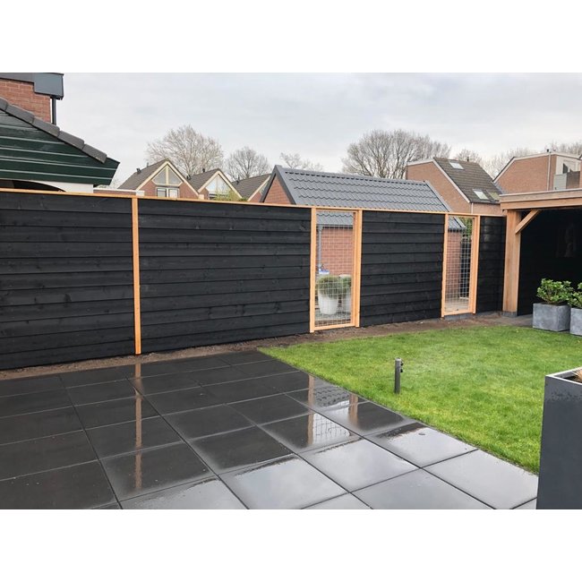 Geïmpregneerd vuren Zweeds rabat zwart planken van 1/2.3x18 cm