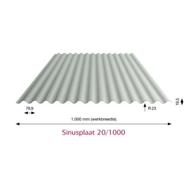Polycarbonaat massief  golfplaat 18/76