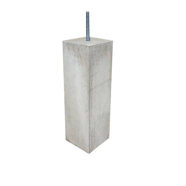 Betonpoer cementgrijs 17 x 17 cm