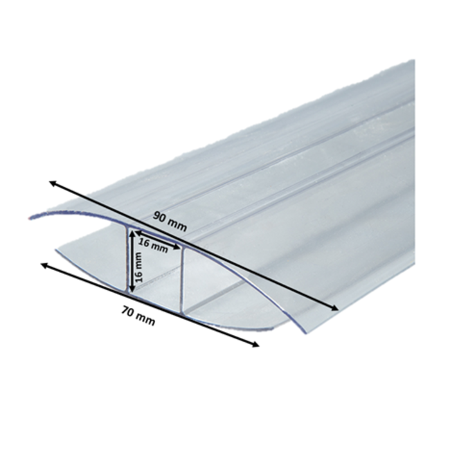 Koppelprofiel kunststof 16 mm