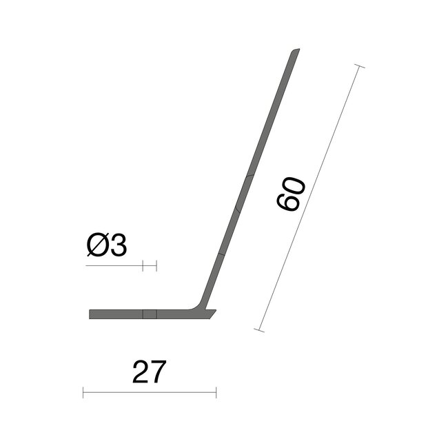 Vogelschroot zwart 100 cm