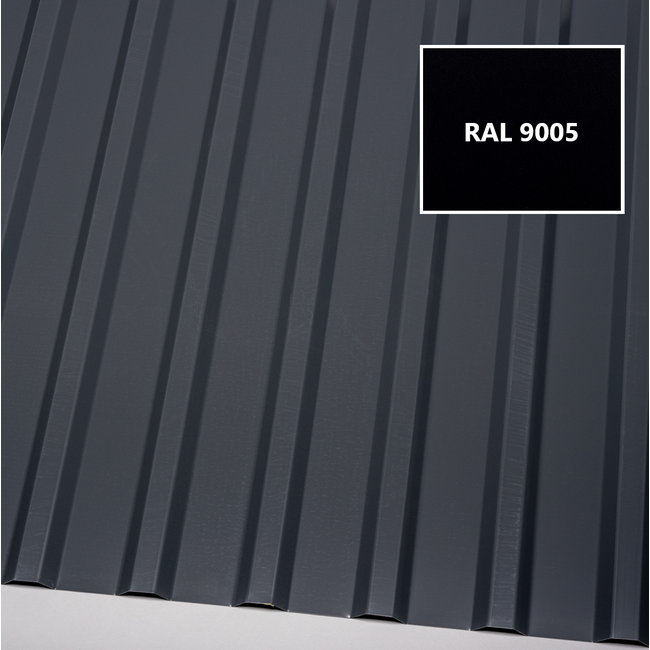 Stalen damwand dakplaten 20/110 - zwart | RAL 9005