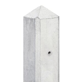 Betonpaal Schie diamantkop  10 x 10 x 280 cm wit/grijs