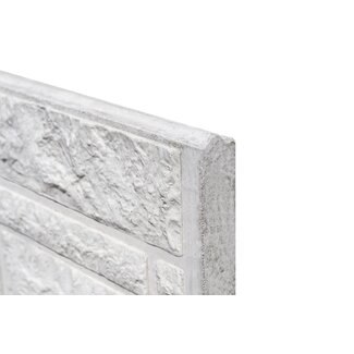 Betonplaat rotsmotief - wit/grijs - 184 cm