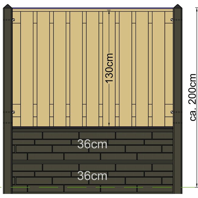 Betonplaat rotsmotief - wit/grijs - 184 cm