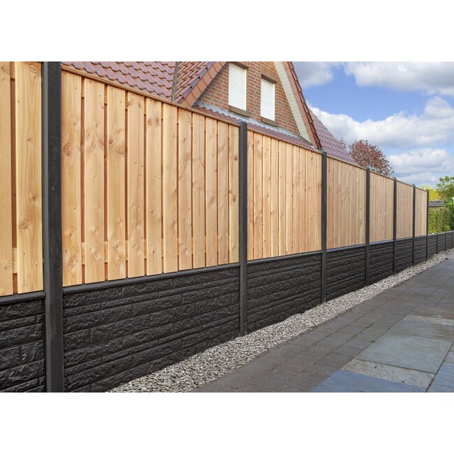 Betonplaat rotsmotief - Gecoat - 184 cm