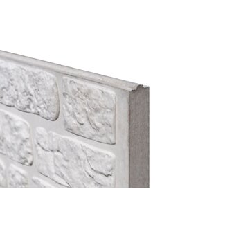 Betonplaat Romeins motief - Wit/grijs - 184 cm