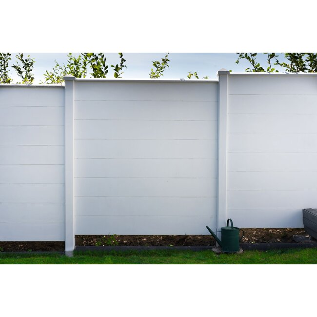 Betonplaat Blokhutprofiel - Wit/grijs - 184 cm