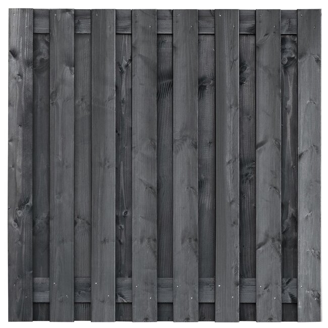 Tuinscherm zwart geïmpregneerd Dalen – 180 x 180 cm - 15 planks