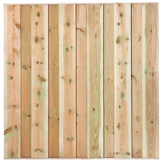 Tuinscherm Twente geïmpregneerd - 180 x 180 cm - 11 planks - DICHT SCHERM