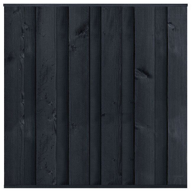 Tuinscherm Rosenheim zwart - 180 x 180 cm - 11 planks - DICHT SCHERM