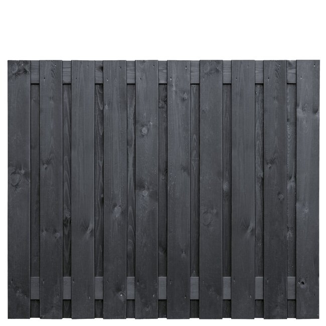 Tuinscherm Stuttgart zwart + geïmpregneerd  - 19 planks