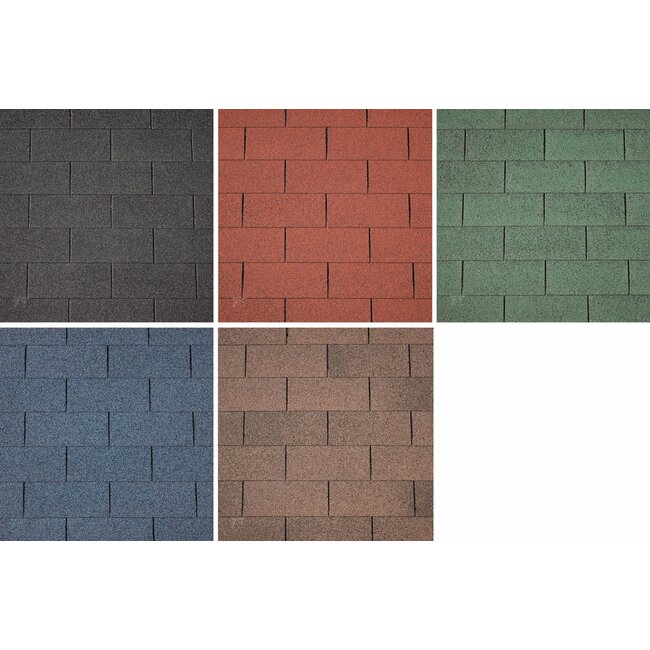 Dakshingles recht zwart per 3m²