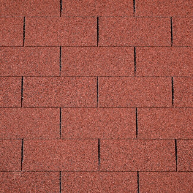 Dakshingles recht rood per 3m²