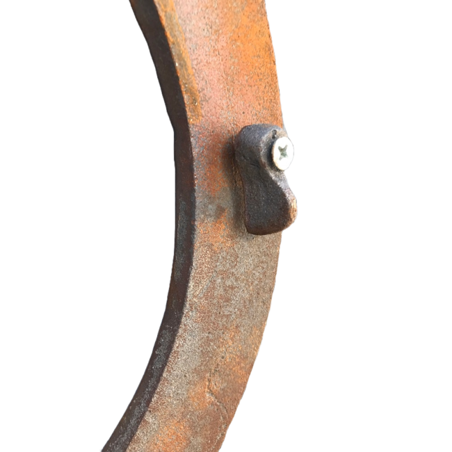 Gietijzeren raam rond 38 cm Ø  openslaand