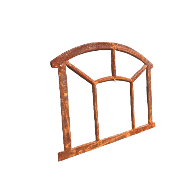 Gietijzeren raam geboogd Menze 58 x 48 cm