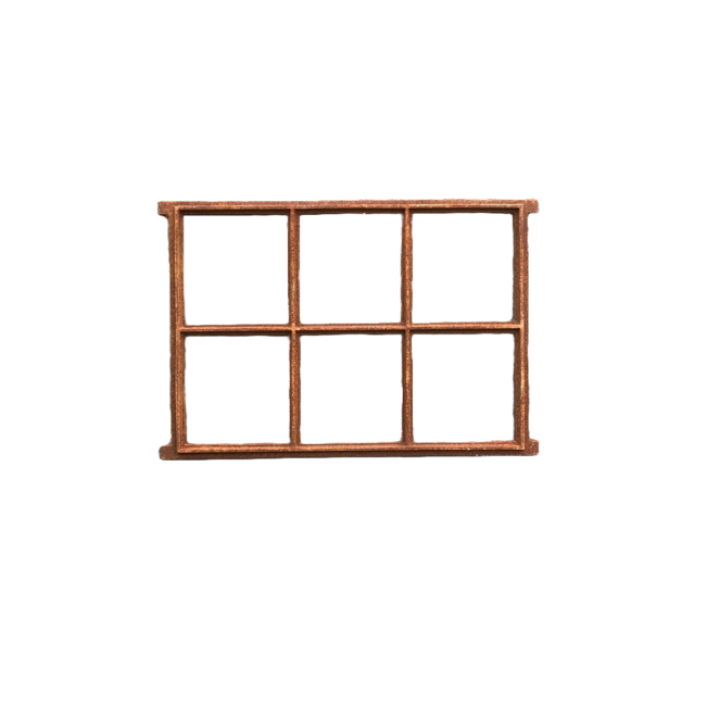 Gietijzeren raam recht 6-vaks 48x68 cm