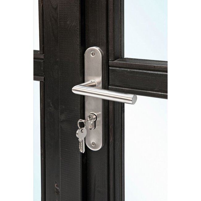 Dubbele Vuren deur met raam - 145 x 210 cm