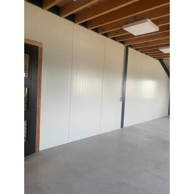 IDE Sandwich wandpaneel 80/1150 vlak wit/wit | zichtbaar schroeven - dak & wand