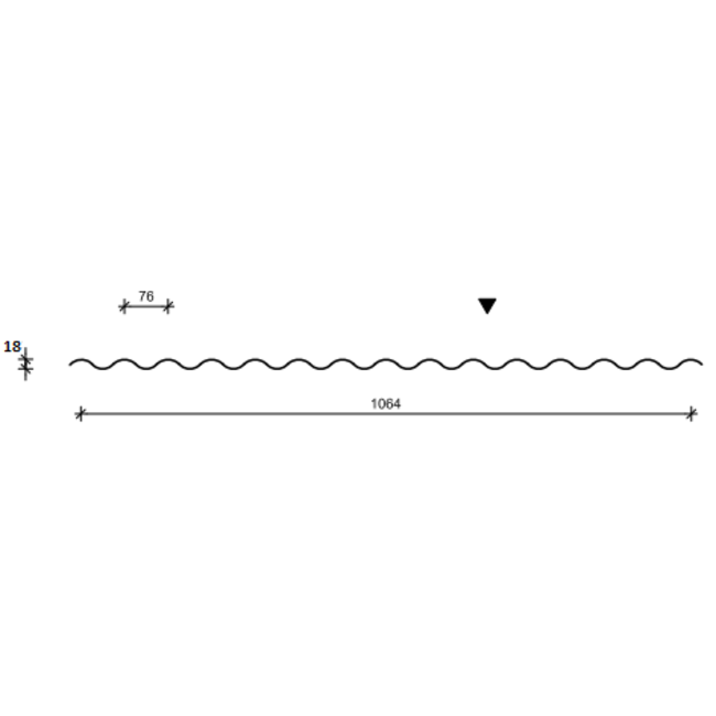 Stalen golfplaat 18/1060 antracietgrijs RAL7016