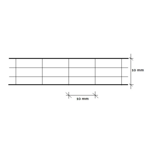 Polycarbonaat kanaalplaat 10 mm opaal 4-wandig