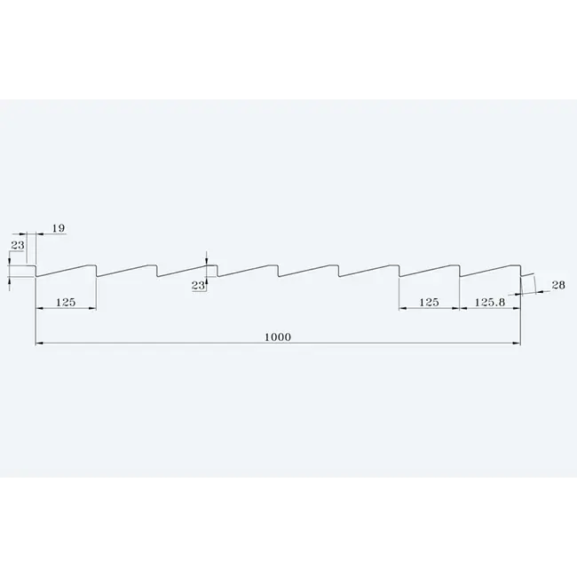 Stalen potdekselplaat 1000mm 23/125 op maat & kleur