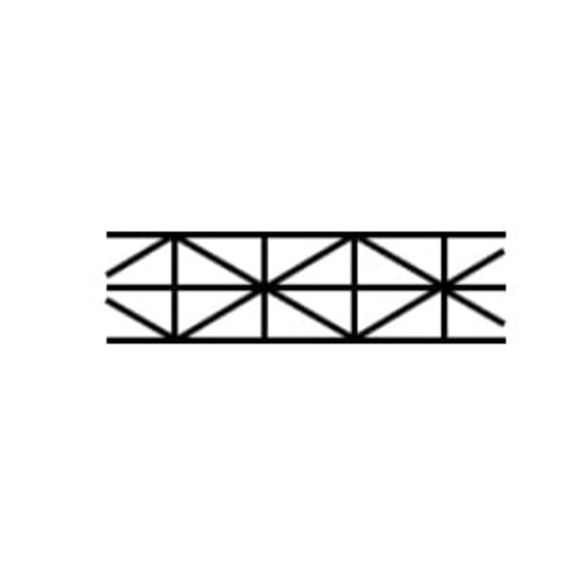 Polycarbonaat kanaalplaat 16 mm opaal 5-wandig