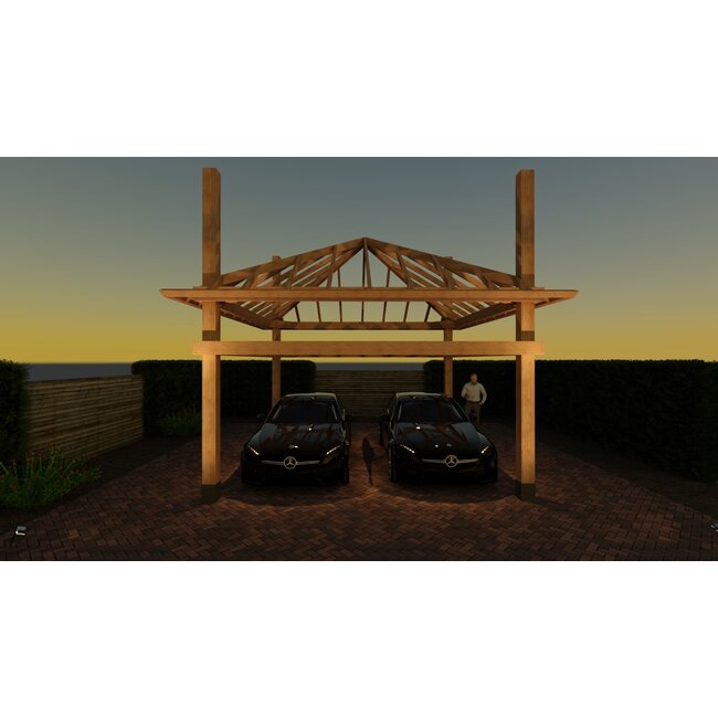 Hooiberg als carport groot