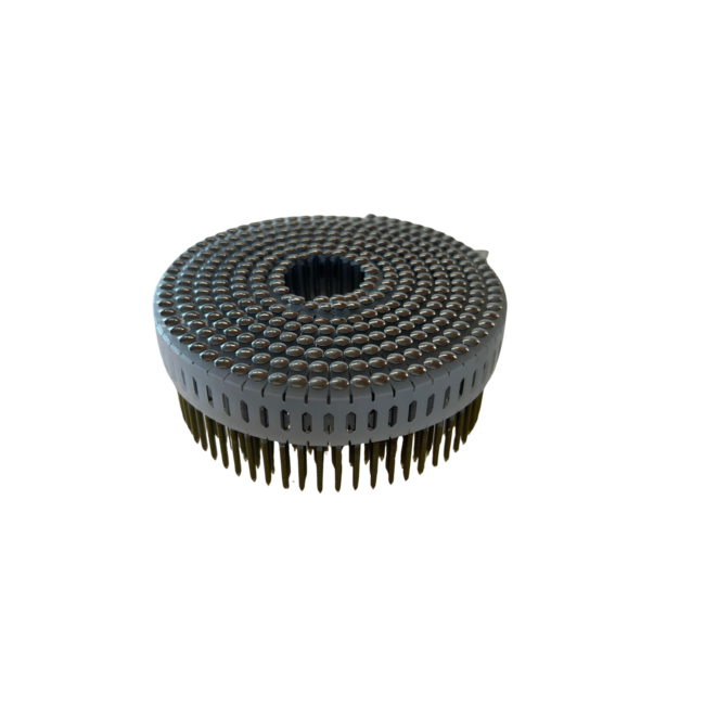 Rol spijkers RVS blank bollenskop, plastic verbonden