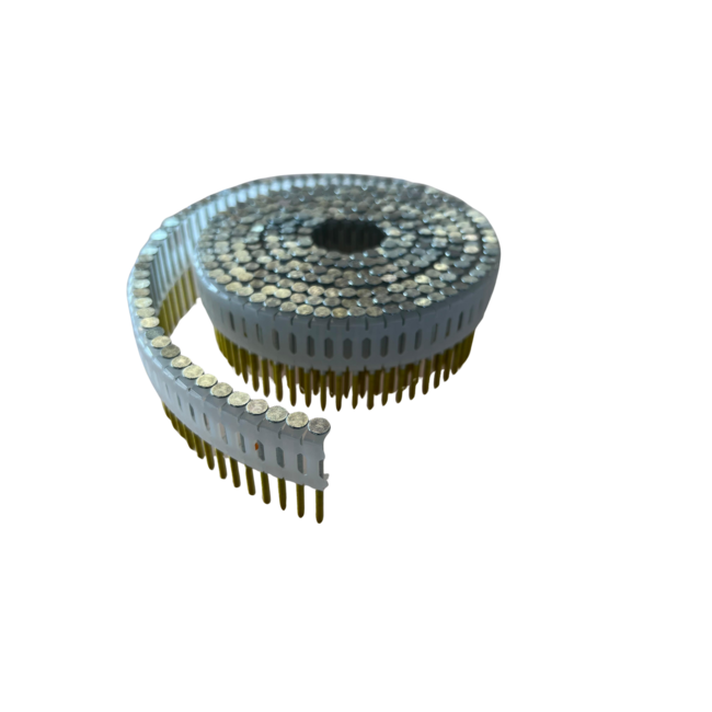 Rol spijkers verzinkt blank - gevlakt- plastic verbonden