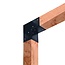 Paalverbinder 2-weg hoek 15cm paal
