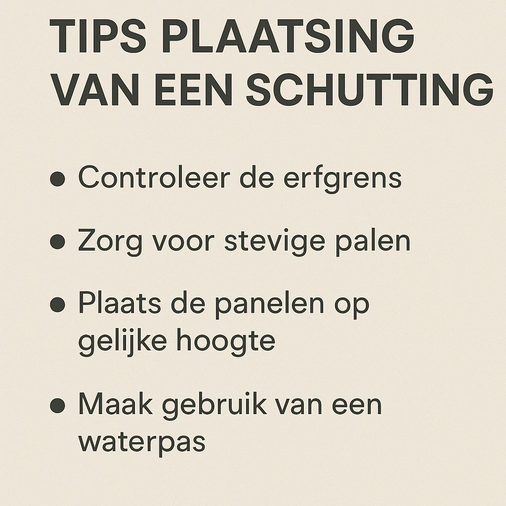 Tips voor het plaatsen van een schutting
