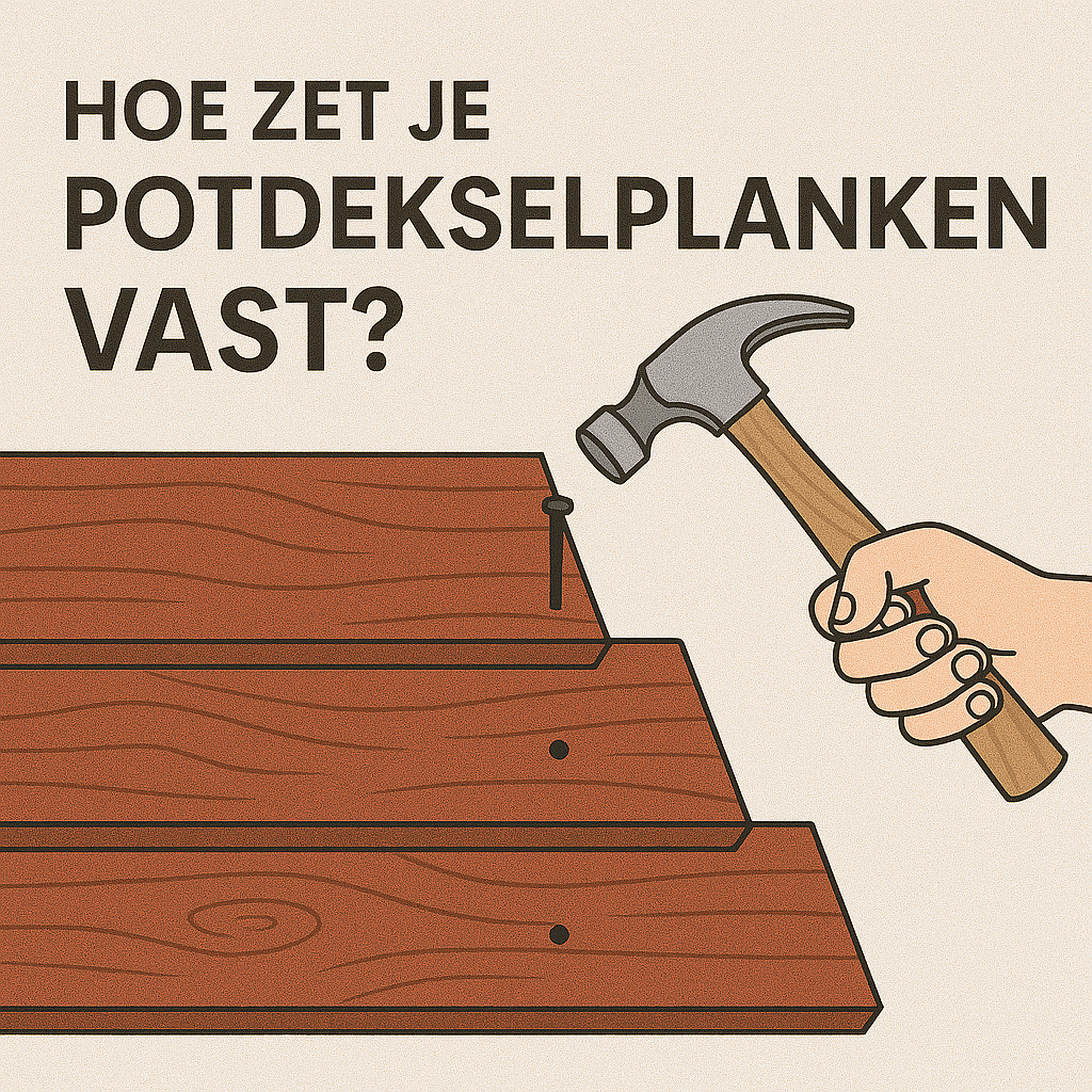 Hoe zet je potdekselplanken vast? 