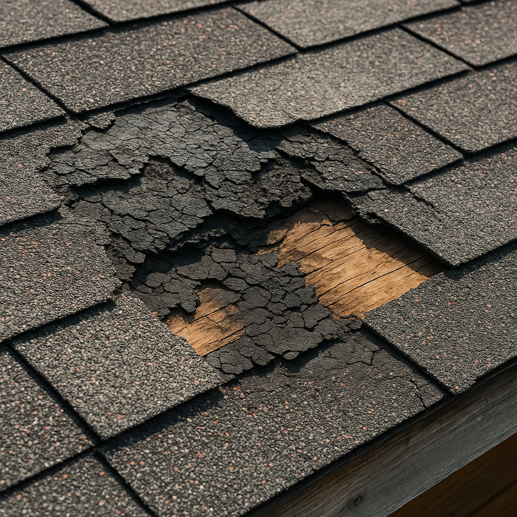 Hoe ziet een beschadigd dak eruit?