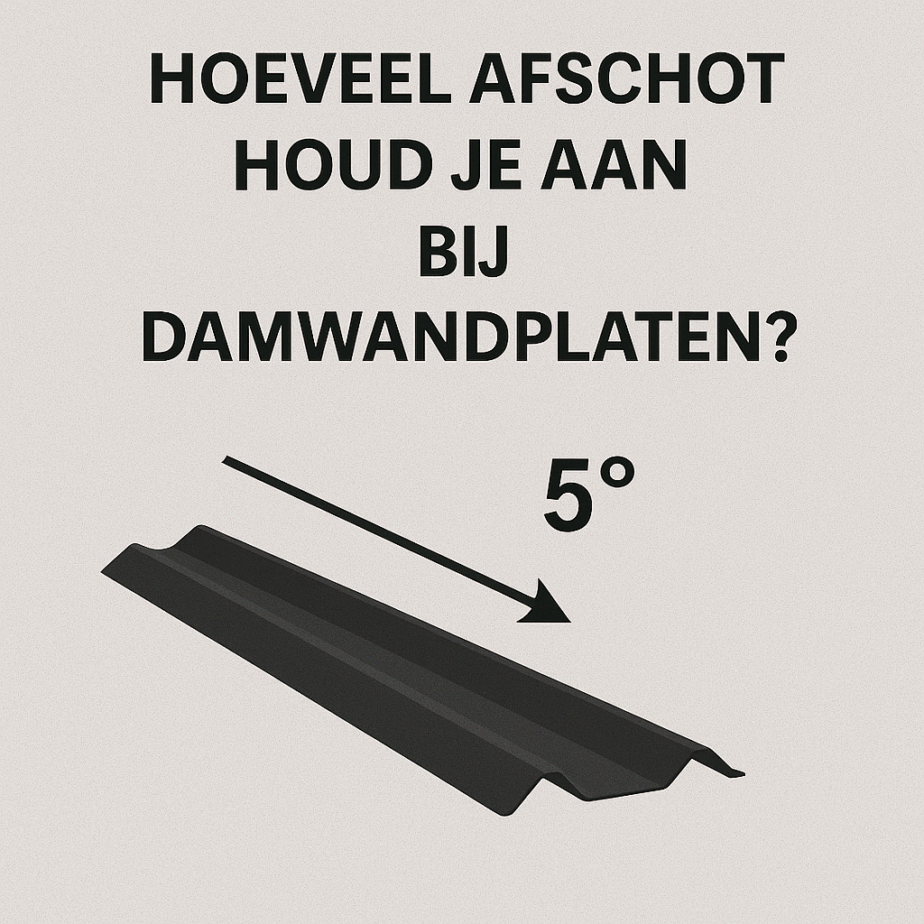 Hoeveel afschot houd je aan bij damwandplaten?
