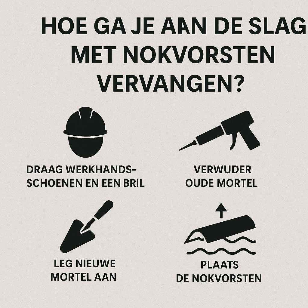 Hoe ga je aan de slag met nokvorsten vervangen?