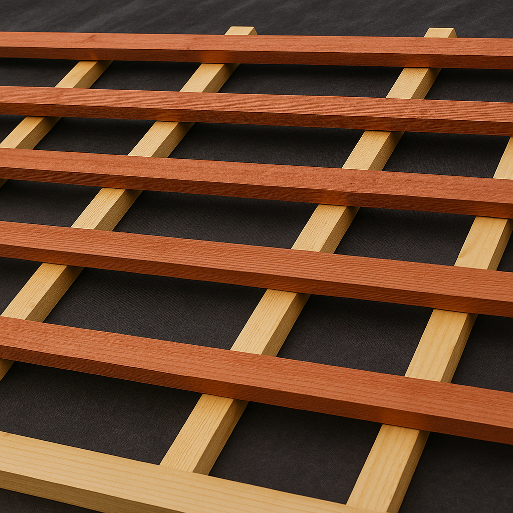 Waar liggen panlatten op?